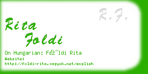 rita foldi business card